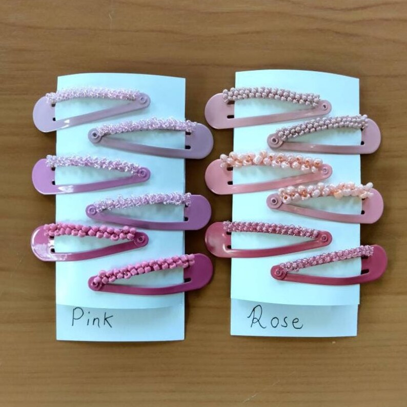 Themed Beaded Hair Clip Set, Beaded Hair Clip, Bead Hair Clip, Hair