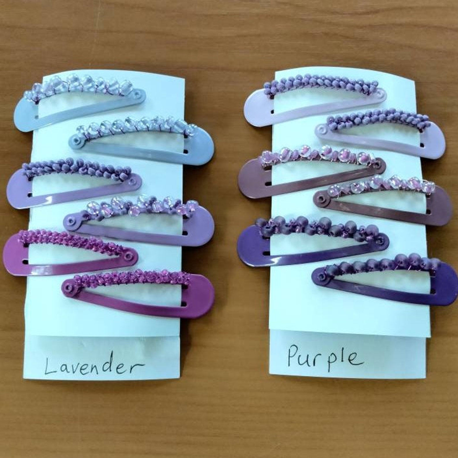 Themed Beaded Hair Clip Set, Beaded Hair Clip, Bead Hair Clip, Hair