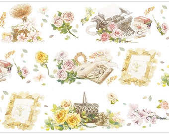 Flower Decorations Washi Tape | Masking Tape | Planner Washi | Scrapbooking | Gift Wrapping
