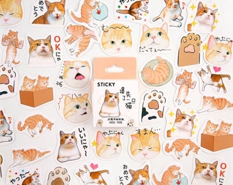 46 PCS Funny Cat Stickers | Planner Stickers | Journal Stickers | Scrapbooking