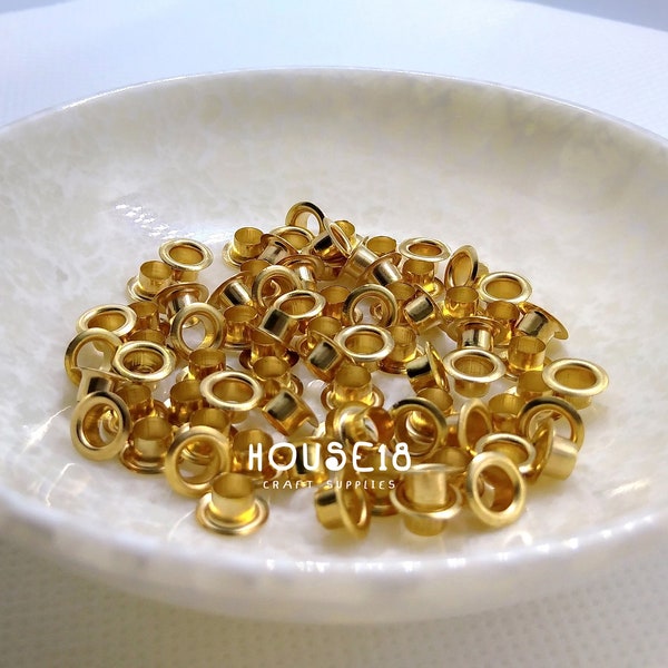 4.5mm Gold Tone Brass Eyelet 500 PCS