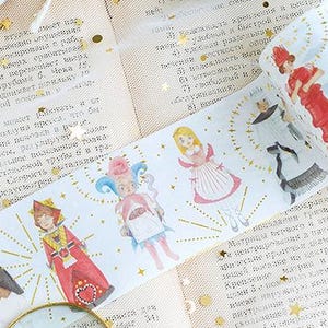 Rouleau de ruban adhésif en papier Washi, jolies fées, feuille d'or, ruban de masquage, ruban adhésif pour papier, ruban déco, pour scrapbooking, journaux, agendas, cahiers, agendas