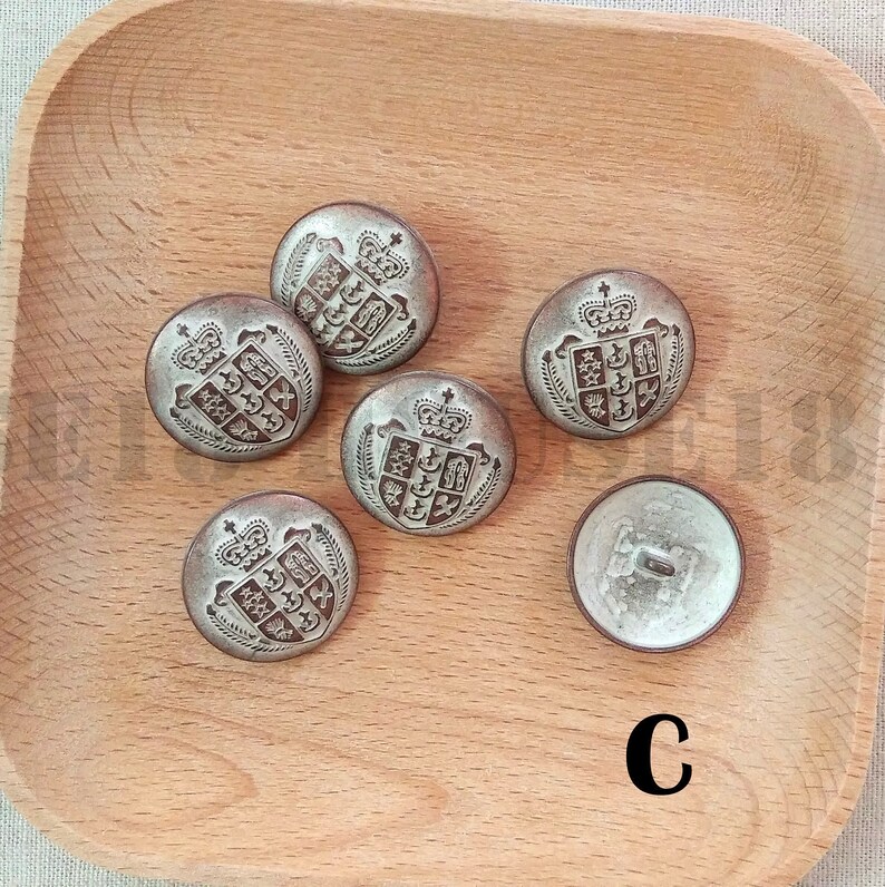 10 PCS 25mm 1 Metal Shank Sewing Buttons for Coat, Jacket, Blazer, Suit