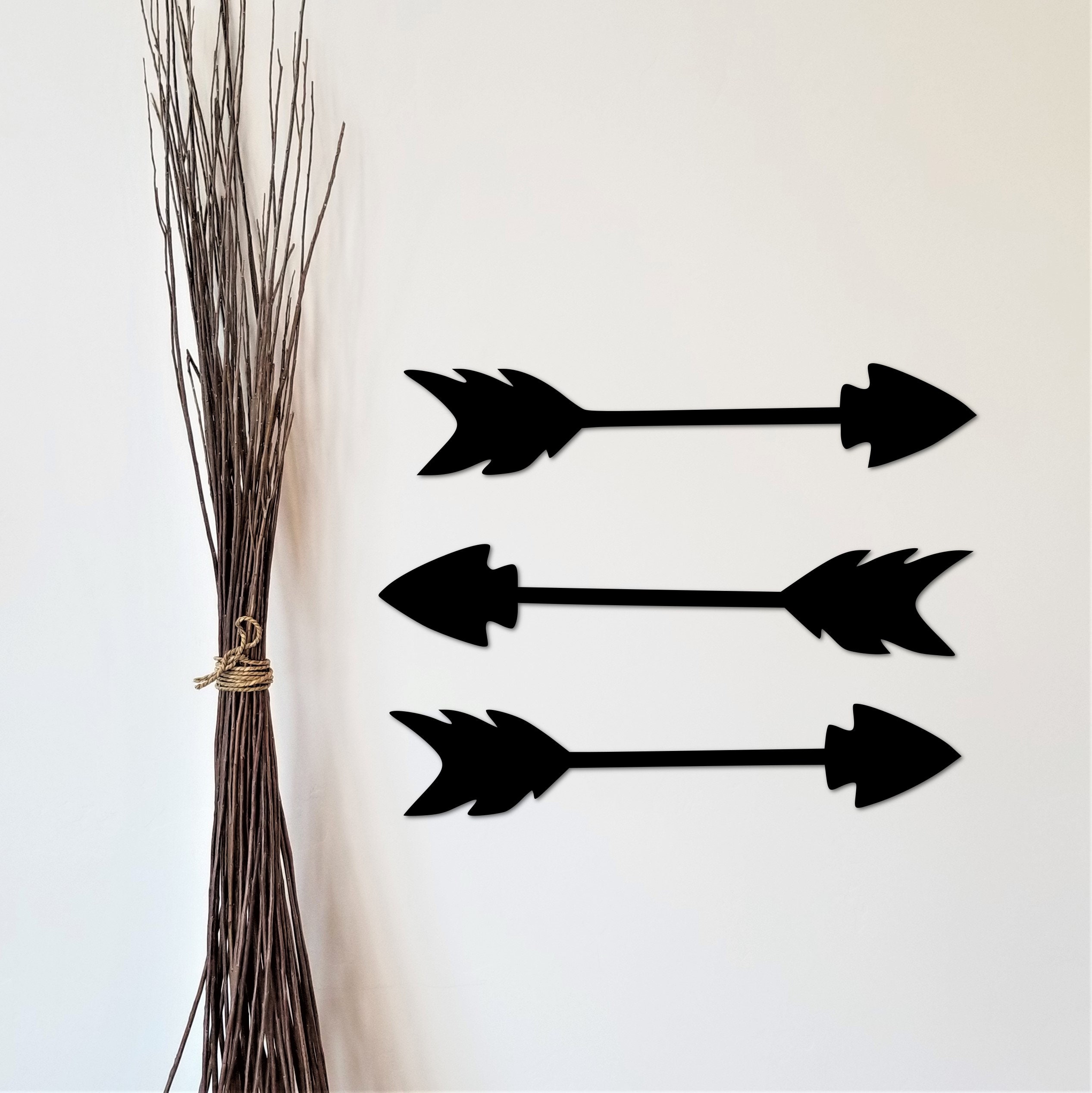 Metal Arrow Wall Art Group of 3 Arrows Arrows for Wall Etsy