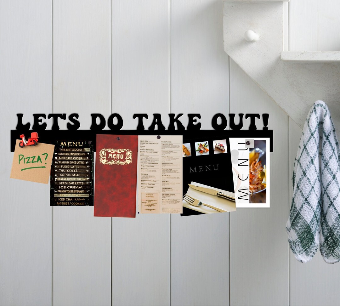 Take Out Menu Holder Board Kitchen Sign Menu Organizer Metal