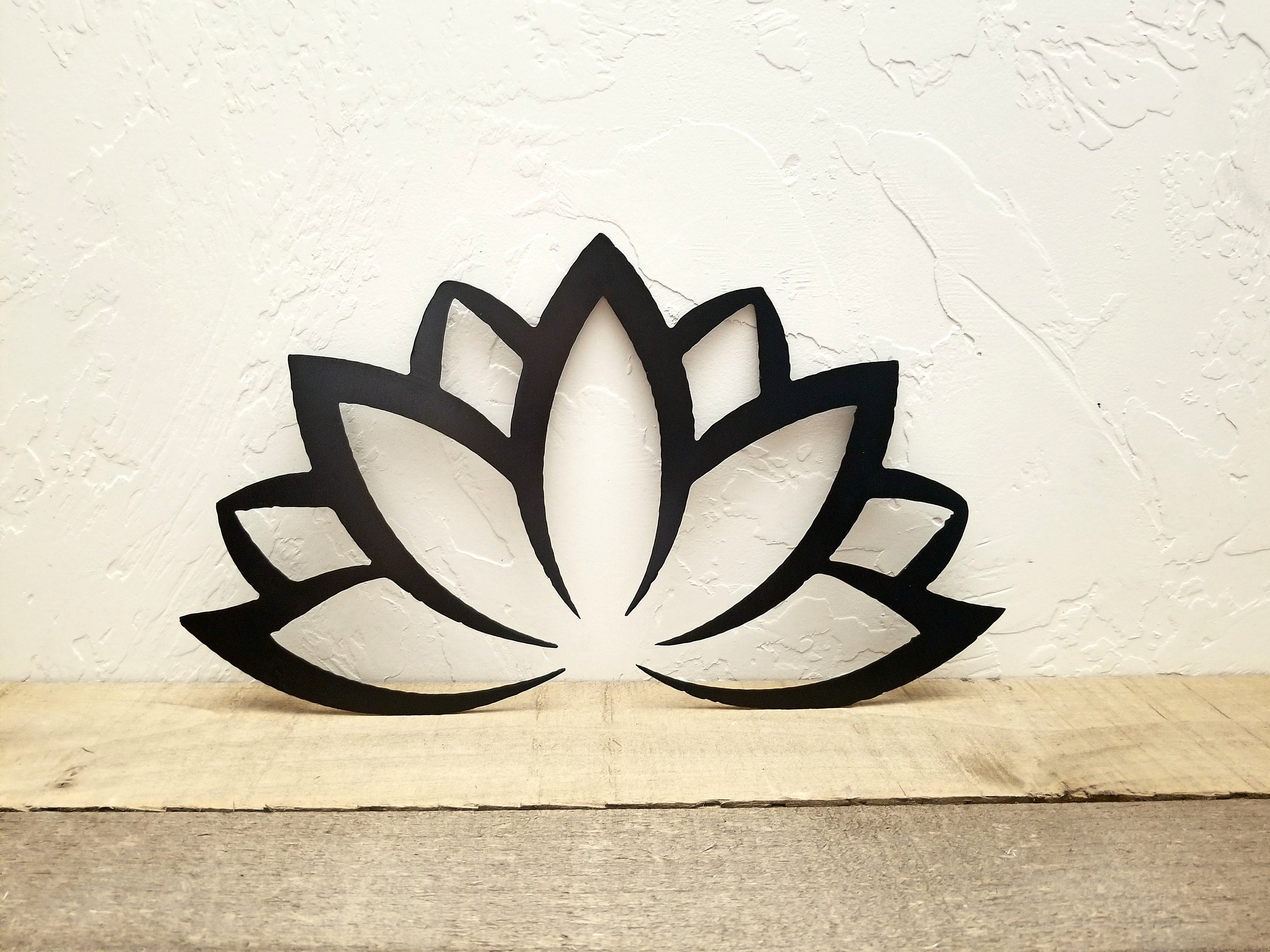 Lotus Flower Metal Wall Art Yoga Decor Metal Lotus Flower Art Etsy