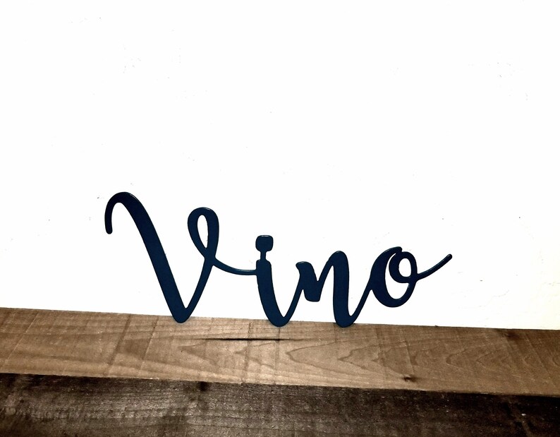 Metal Vino Sign Wine Kitchen Decor Vino Word Art for the Etsy