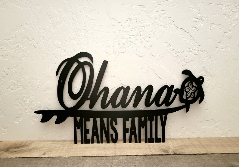 Metal Ohana Sign Wall Decor Ohana Means Family Hawaiian Etsy India