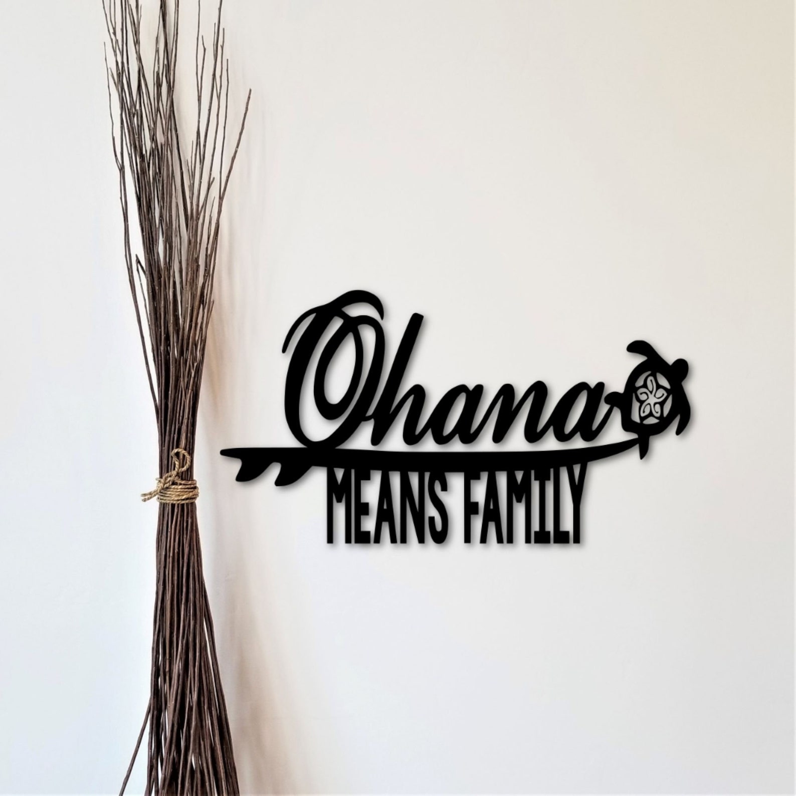 Metal Ohana Sign Wall Decor Ohana Means Family Hawaiian Etsy