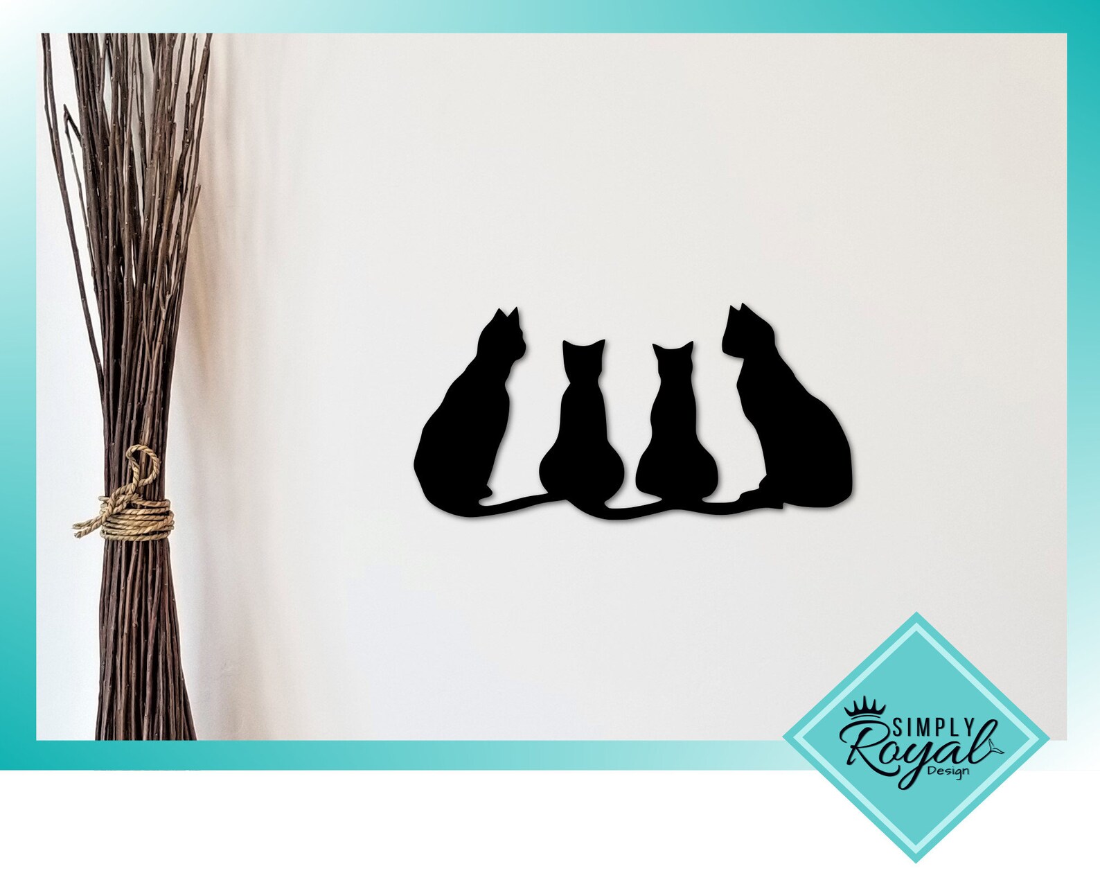 Cat Metal Wall Art Cat Decor Group of 3 Cats Animal Etsy India