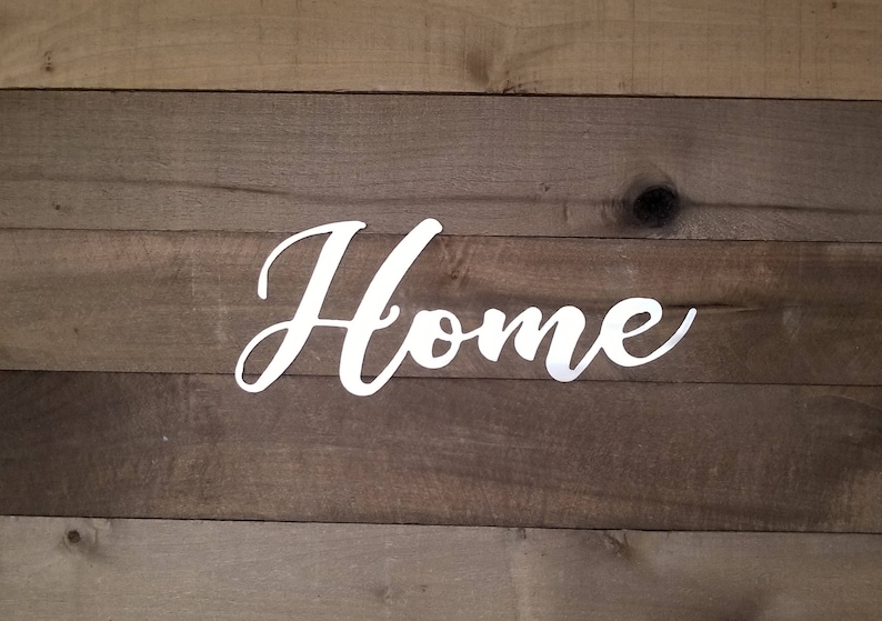 Metal Home Sign Cursive Home Wall Decor Script Word for Etsy