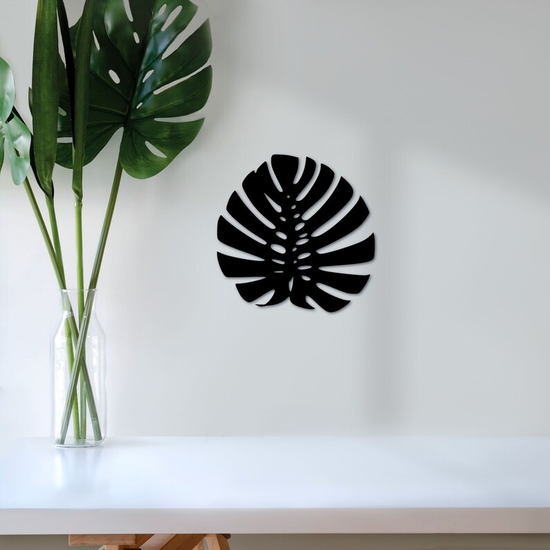 Metal Monstera Leaf for the Wall Home Decor Palm Tree ...