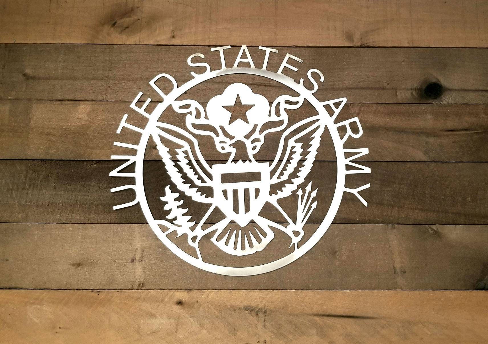Military Art United States Army Metal Wall Decor Military Etsy