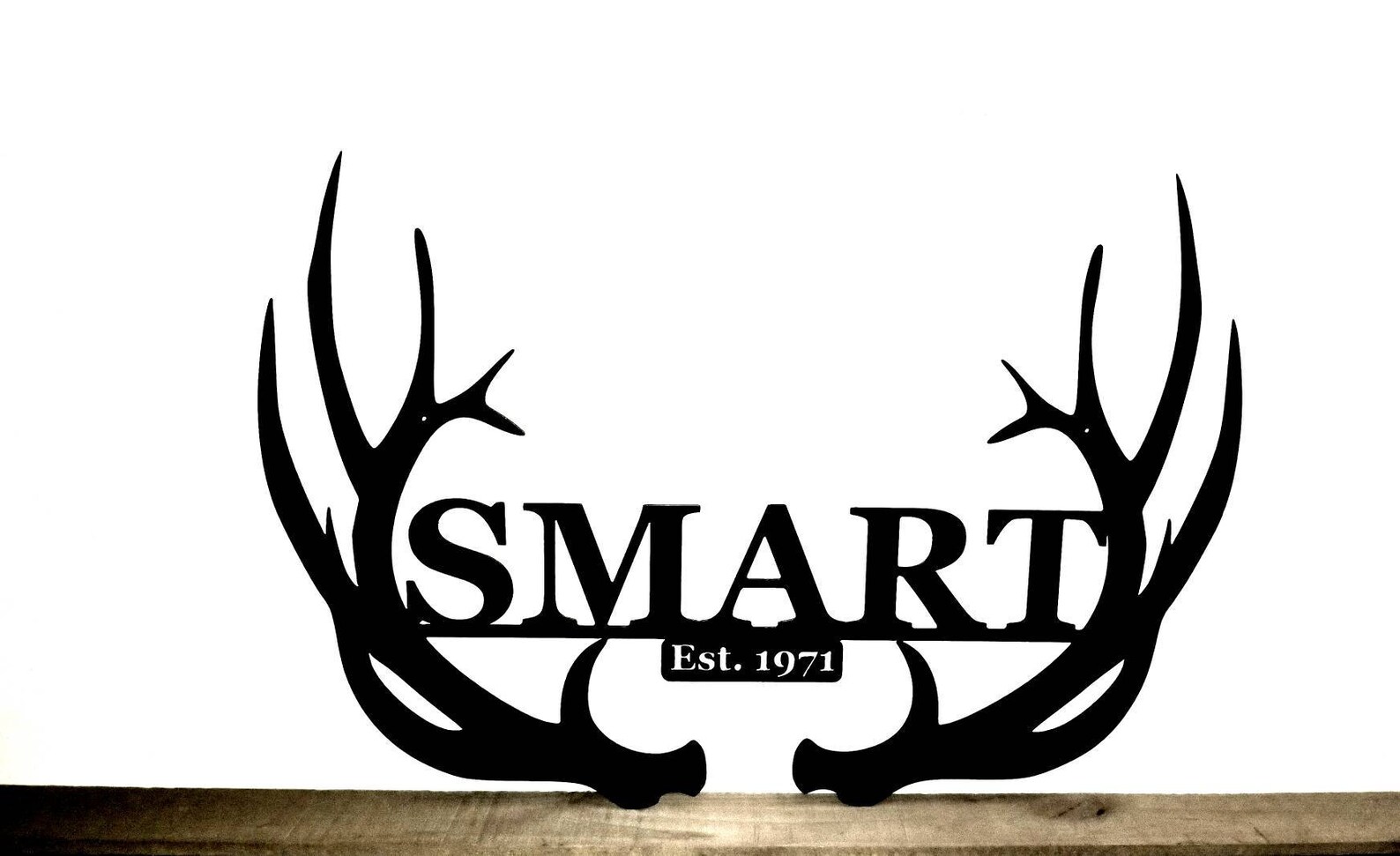 Custom Deer Antler Sign 30 Personalized Metal Antlers Etsy