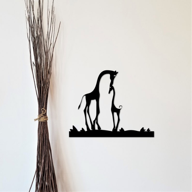 Giraffe Metal Wall Art African Wildlife Wall Decor Animal Etsy
