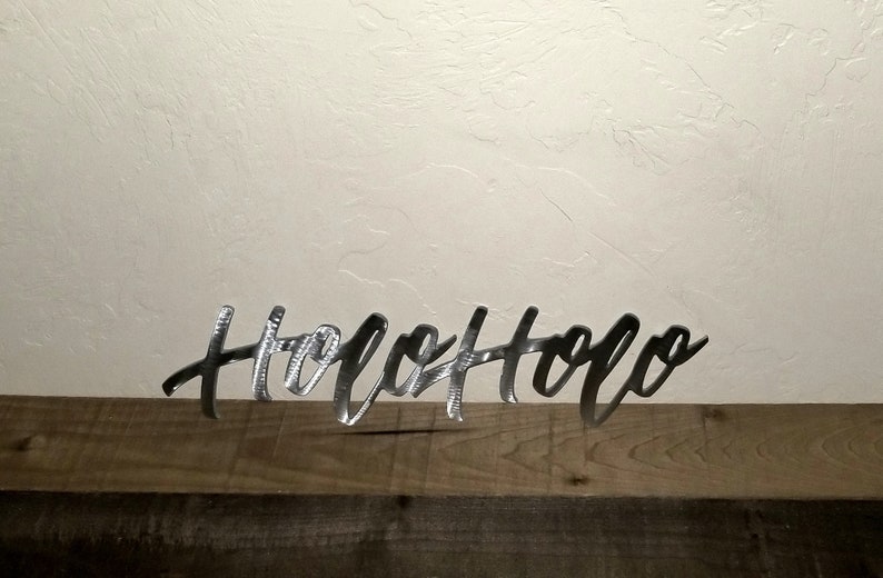 Holoholo Hawaiian Word Sign Metal Wall Art Hawaii Decor Beach House Surf Steel Script Cursive