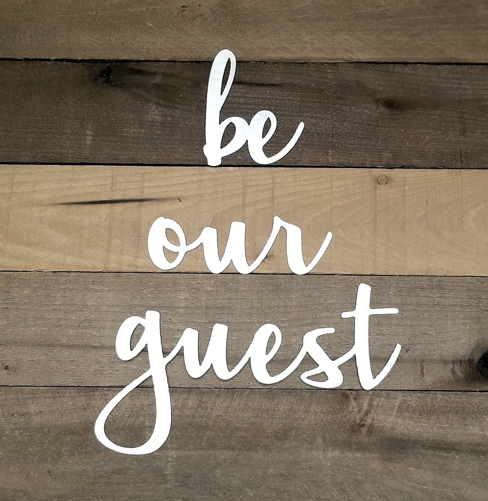 Be Our Guest Sign Metal Wall Words Guest Bedroom and | Etsy