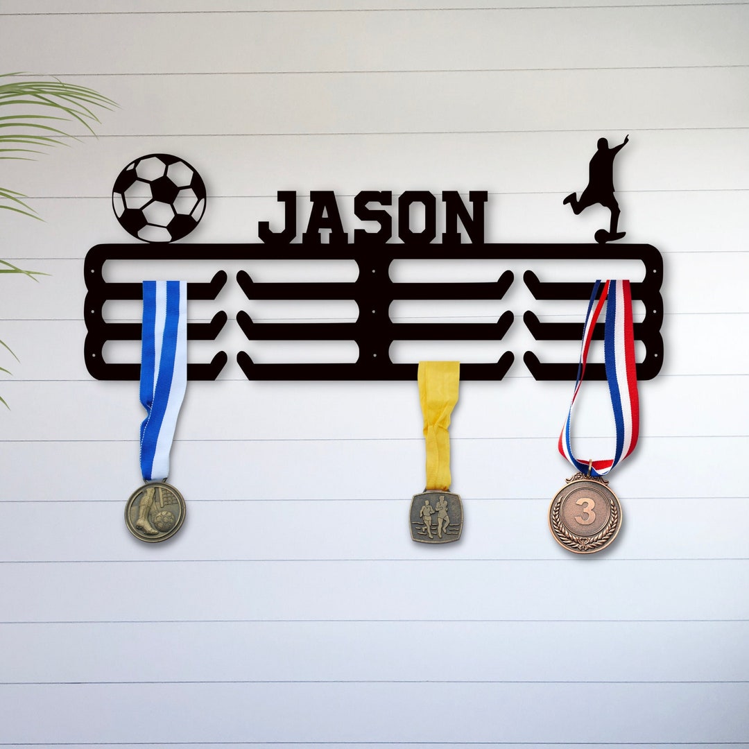 Custom Name Medal Holder Metal Powder Coated Custom Name Medal Hanger
