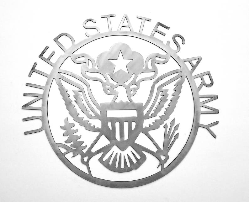 Military Art United States Army Metal Wall Decor Military Etsy