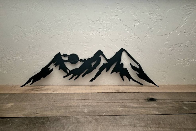 Mountains Metal Wall Art Mountain Landscape Mural for Etsy Canada