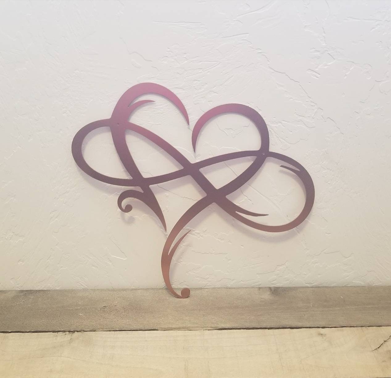 Infinity Sign Metal Wall Art Metal Infinity Symbol and Heart | Etsy
