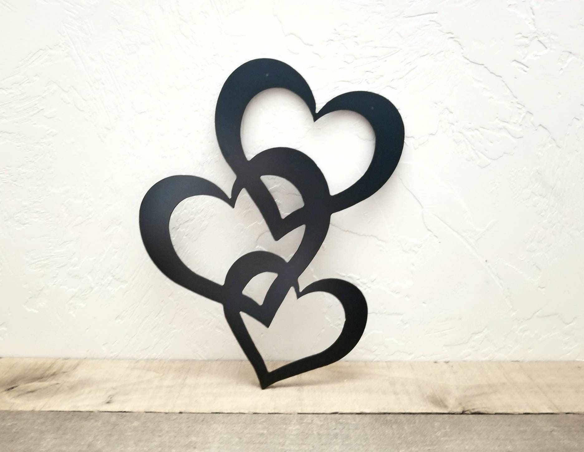 Heart Wall Decor Metal Art Heart Decor Cutout Metal Hearts Etsy