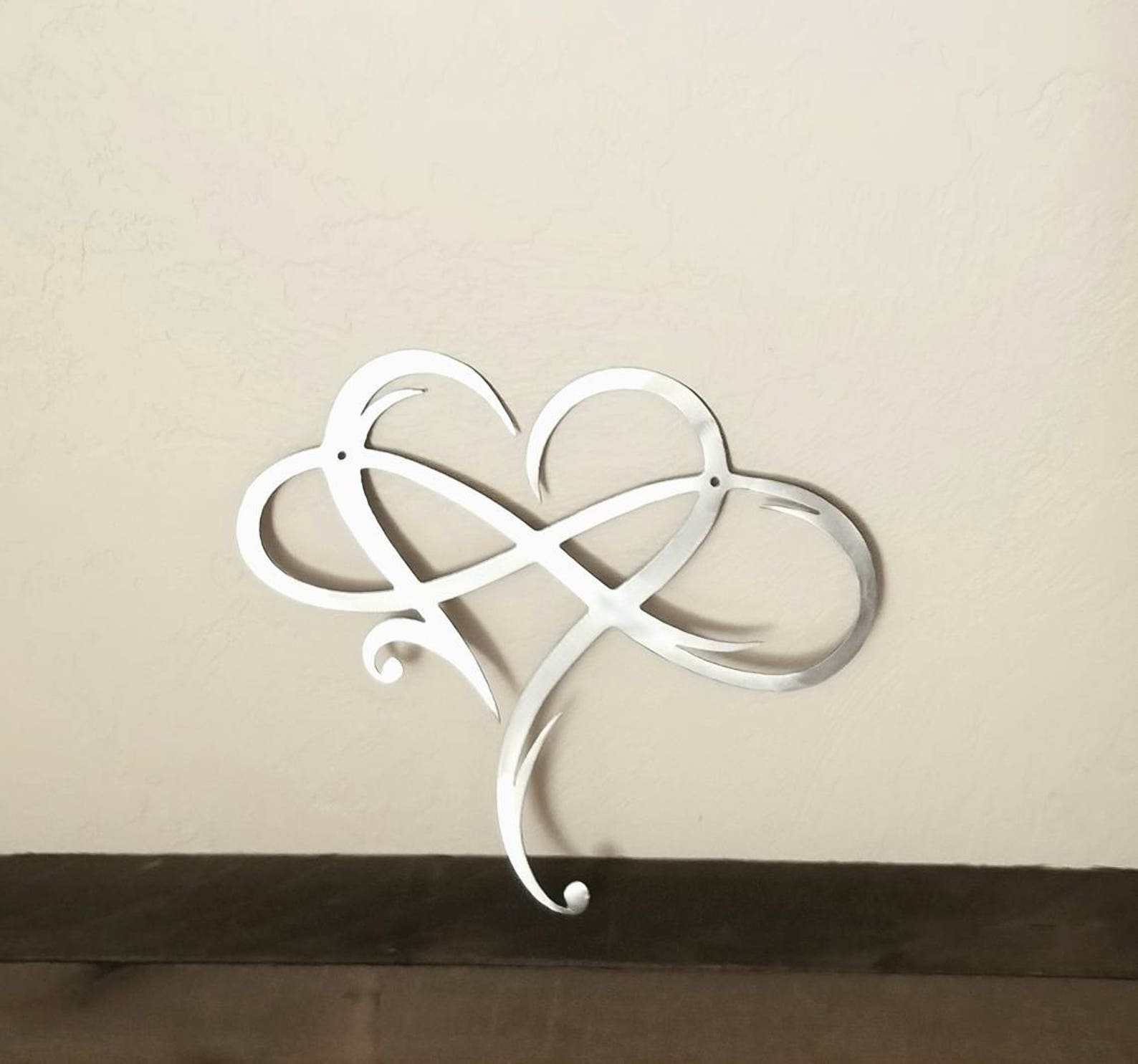 Infinity Sign Metal Wall Art Metal Infinity Symbol and Heart | Etsy