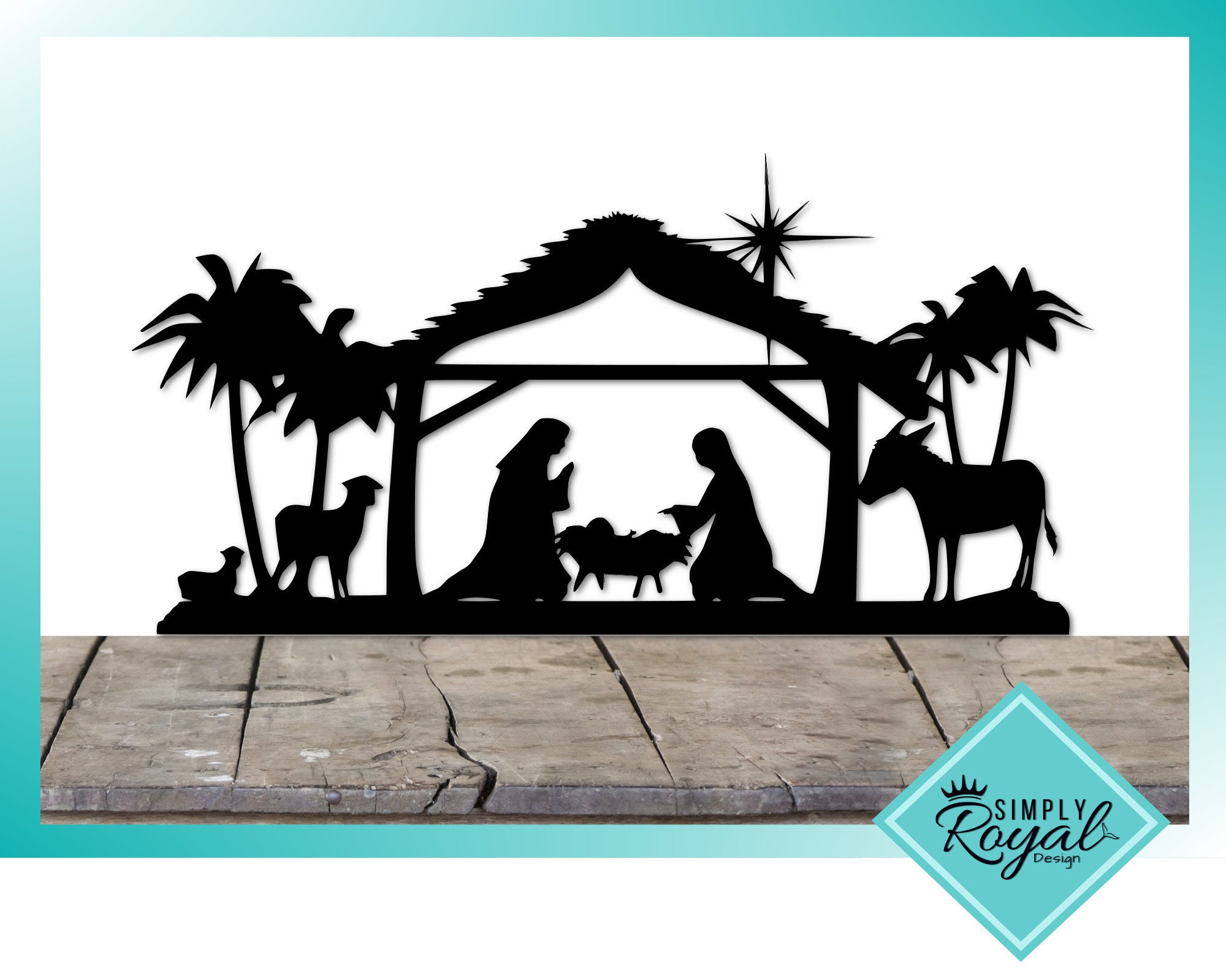 Nativity Scene Metal Wall Art Christmas Sign Holiday Decor Etsy