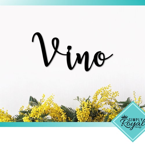 Metal Vino Sign Wine Kitchen Decor Vino Word Art for the Etsy
