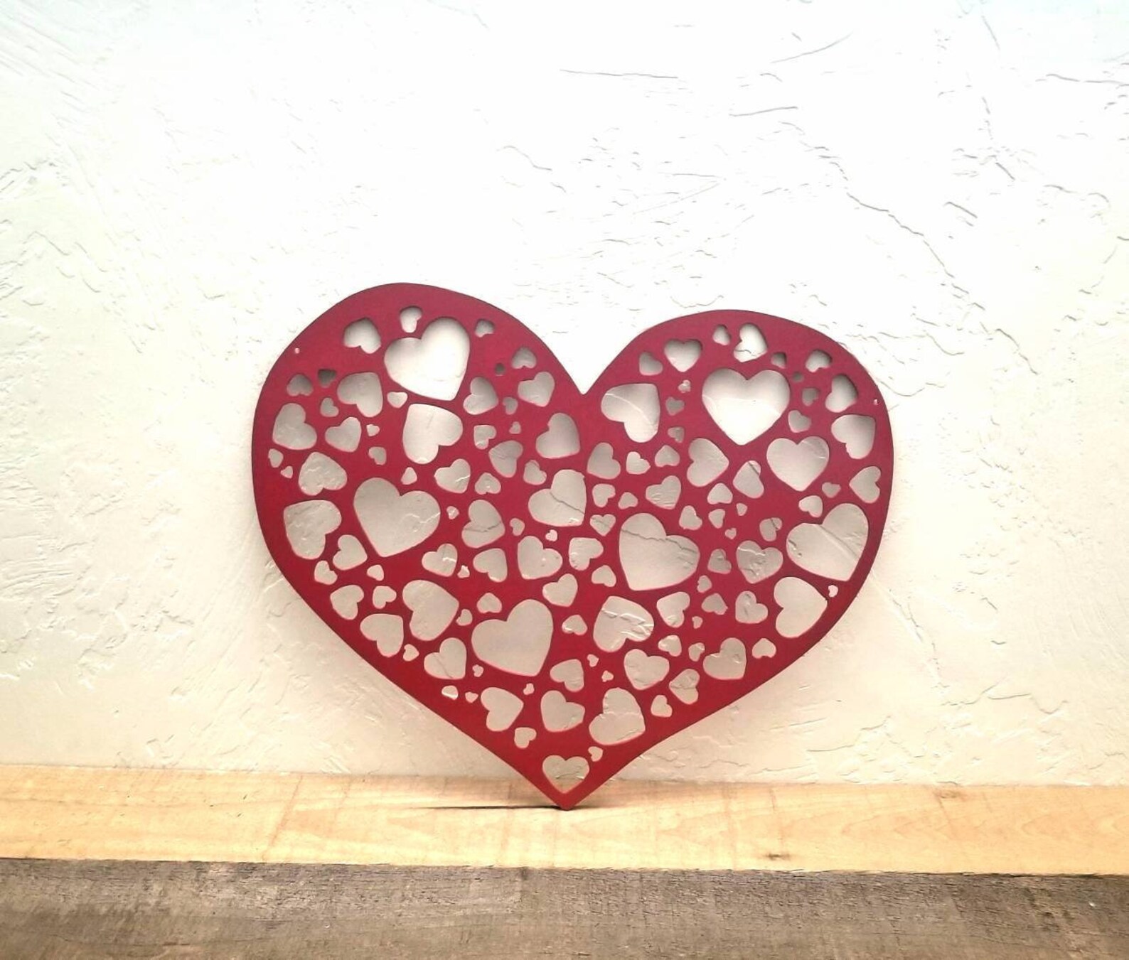 Metal Heart Decor Heart Pattern Wall Art Love Decor Etsy