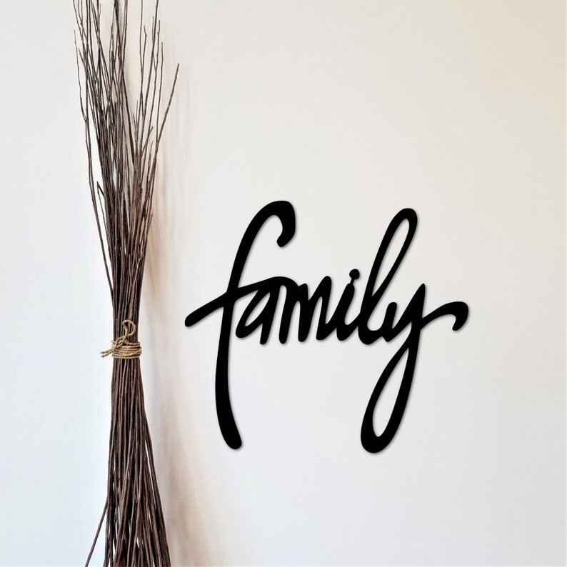 Family Sign Metal Family Sign Family Metal Word Art Etsy