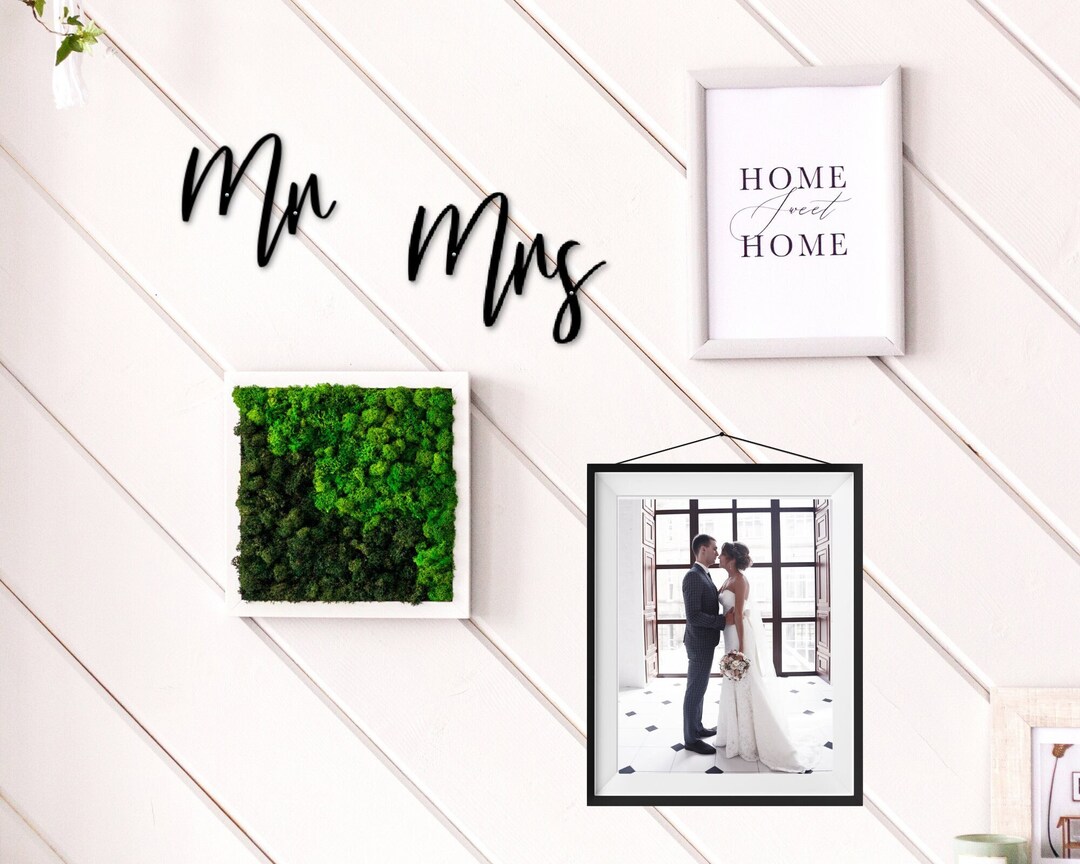 Mr and Mrs Metal Words Wedding Signs Bride and Groom Metal Signs