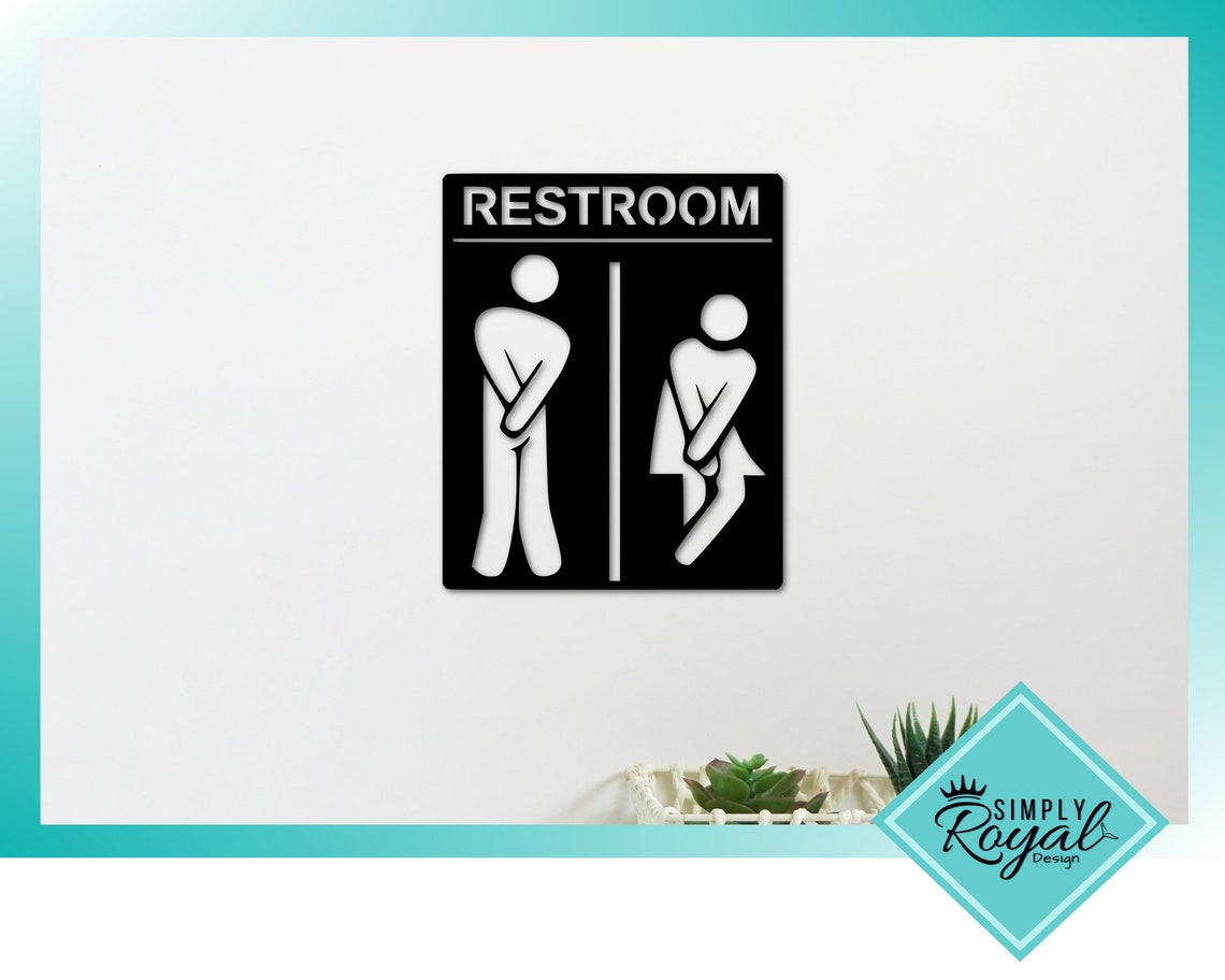 Urgent Restroom Sign Bathroom Decor Funny Bathroom Signs Etsy