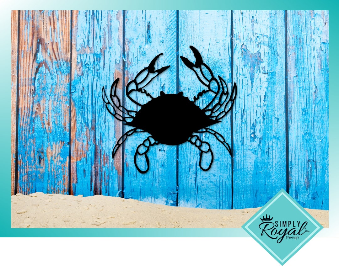 Crab Metal Wall Decor Crab Sign Ocean Decor Kids Room Etsy