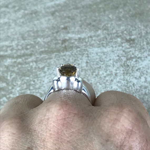 Citrine Ring Size 7/Sterling Silver/Pear Cut/Tota… - image 9