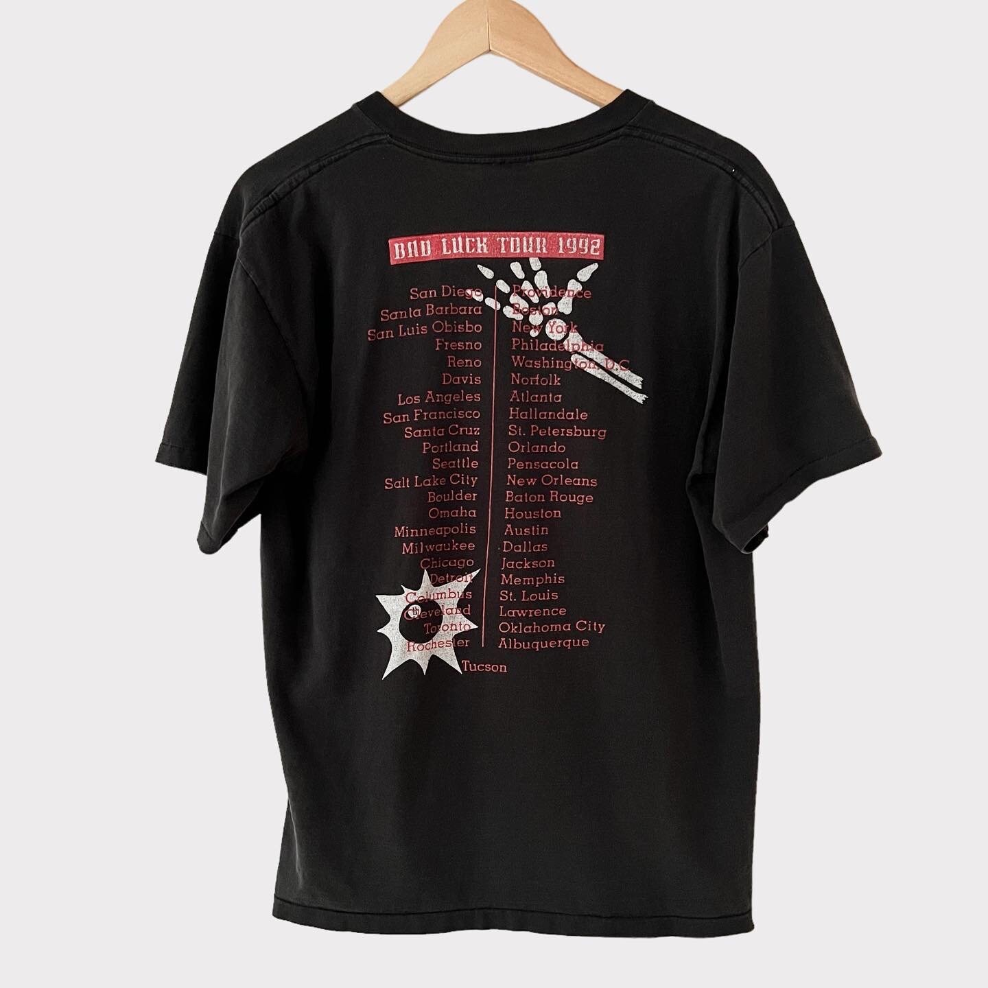 1992 Social Distortion US Tour Vintage Band Punk Rock Tee