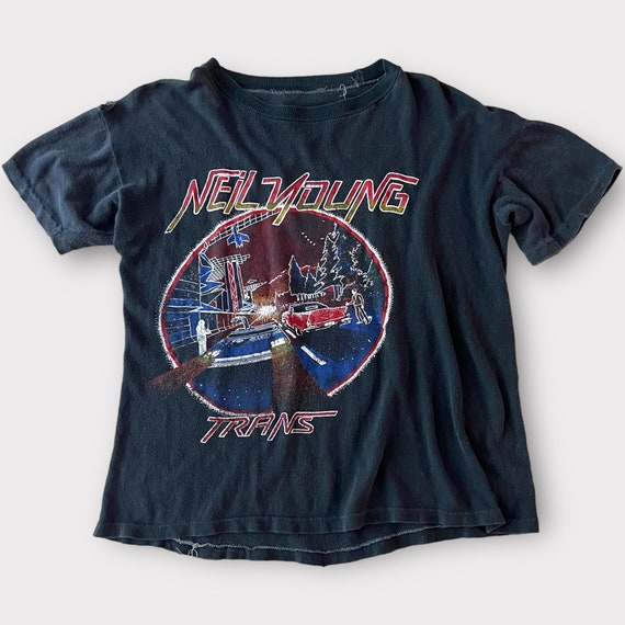 1983 Neil Young "Trans" Vintage Band Tour Rock Tee