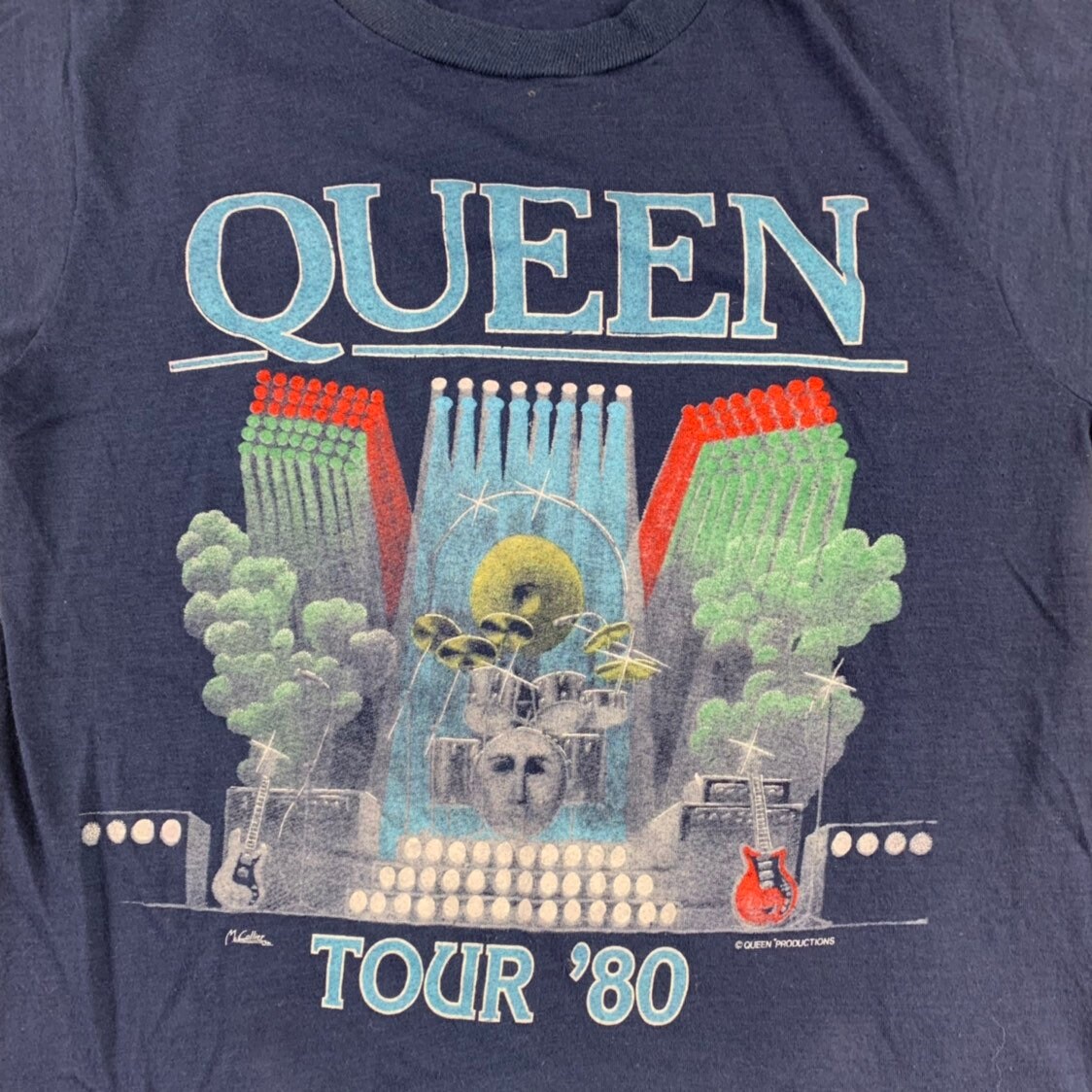 1980 QUEEN ヴィンテージ ツアー バンド ロック シャツ 80年代 1980 QUEEN ヴィンテージ ツアー バンド ロック シャツ 80年代