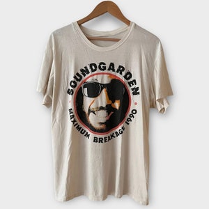 Koszulka z nadrukiem Soundgarden „Maximum Breakage” Vintage Band Tour z 1990 r., grunge rock, lata 90.