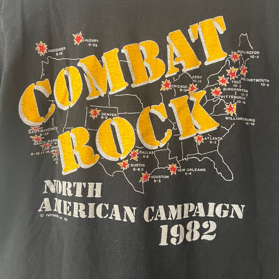 1982 The Clash "Combat Rock" Vintage Tour Punk Ro… - image 4