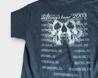 2003 Deftones Vintage Tour Band Rock Tee Shirt 2000s 00s