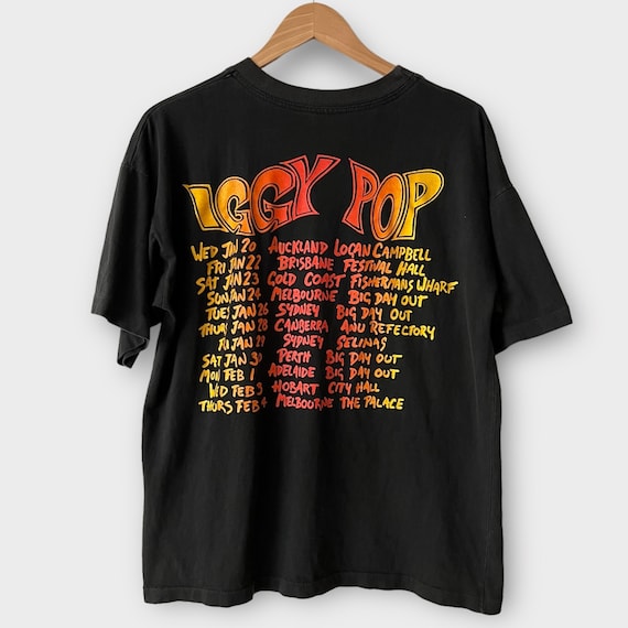 1993 Iggy Pop Australia Tour Vintage Band Rock Tee Shirt 90s 1990s
