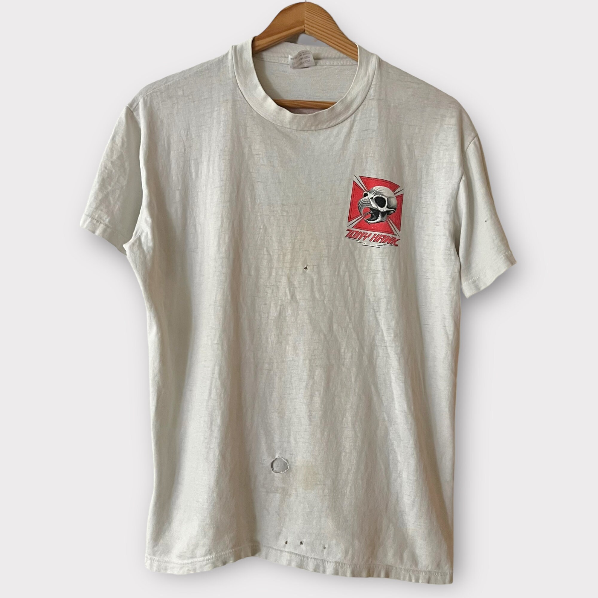 TONY HAWK Tシャツ　サイズXL 半袖Tシャツ ホワイト　Santacruz　SKATE　POWELL　PERALTA TONY HAWK Tシャツ サイズXL 半袖Tシャツ ホワイト Santacruz