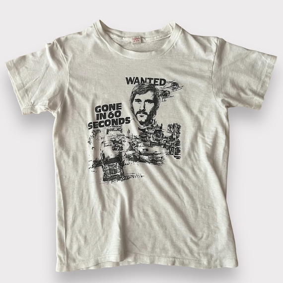 1974 Gone In 60 Seconds Vintage Movie Promo Tee Shirt 70s 1970s