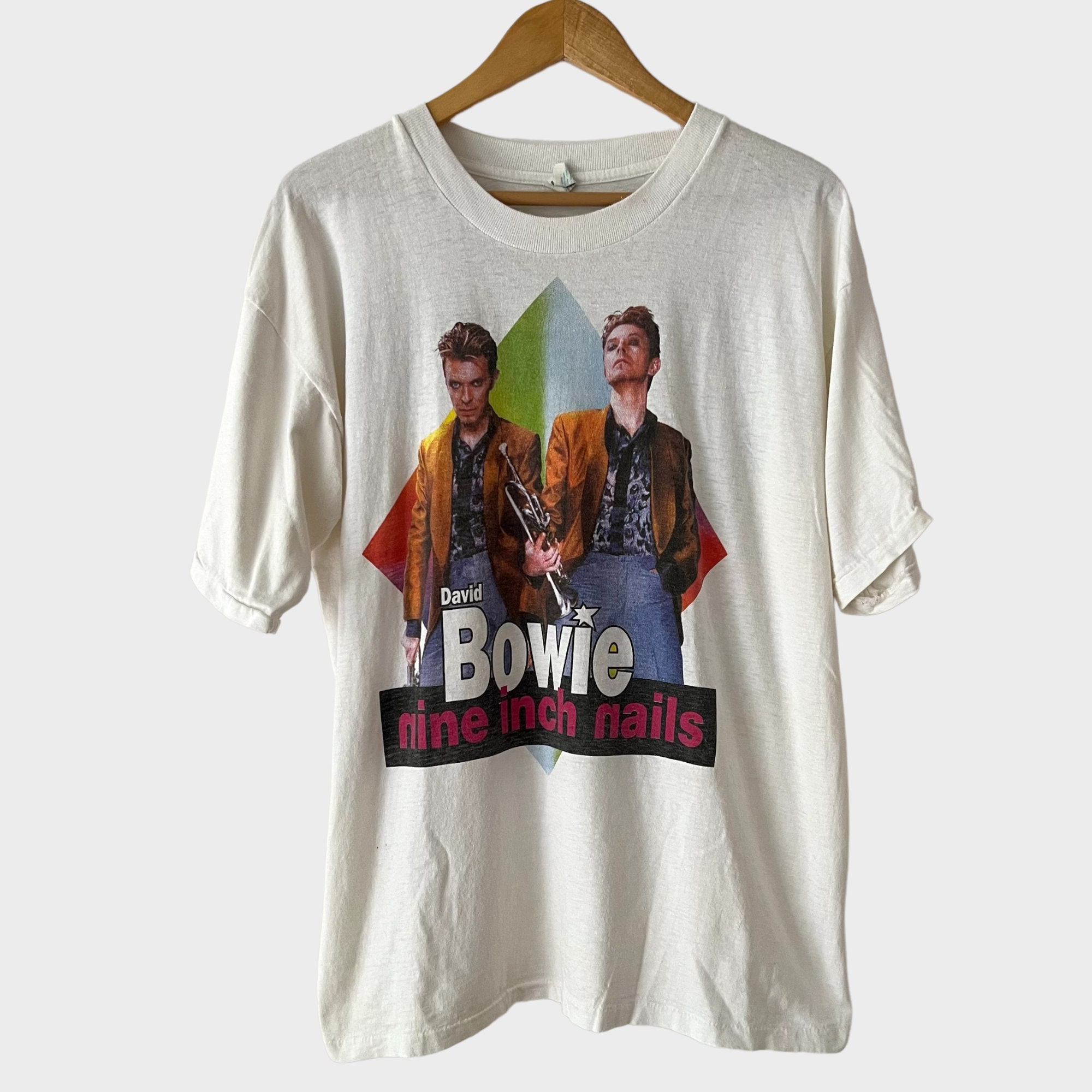 1995 David Bowie & Nine Inch Nails Vintage Tour Band Rock Tee 
