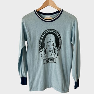 1974 David Bowie Vintage Tour Band Rock Tee Shirt 70s 1970s