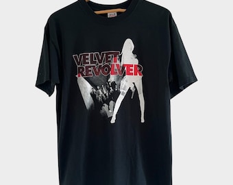 Velvet Revolver Vintage Y2K Large Black T-shirt R & F R Naked Lady