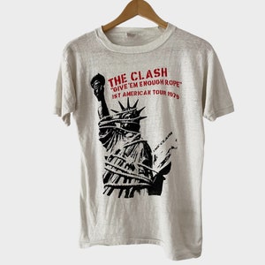 1979 The Clash &quot;Give Em Enough Rope&quot; First US Tour Vintage Punk Band Tee Shirt 70s 1970s