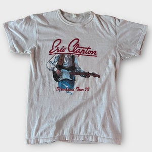 1978 Eric Clapton Vintage Tour Classic Rock Music Tee Shirt 70s 1970s