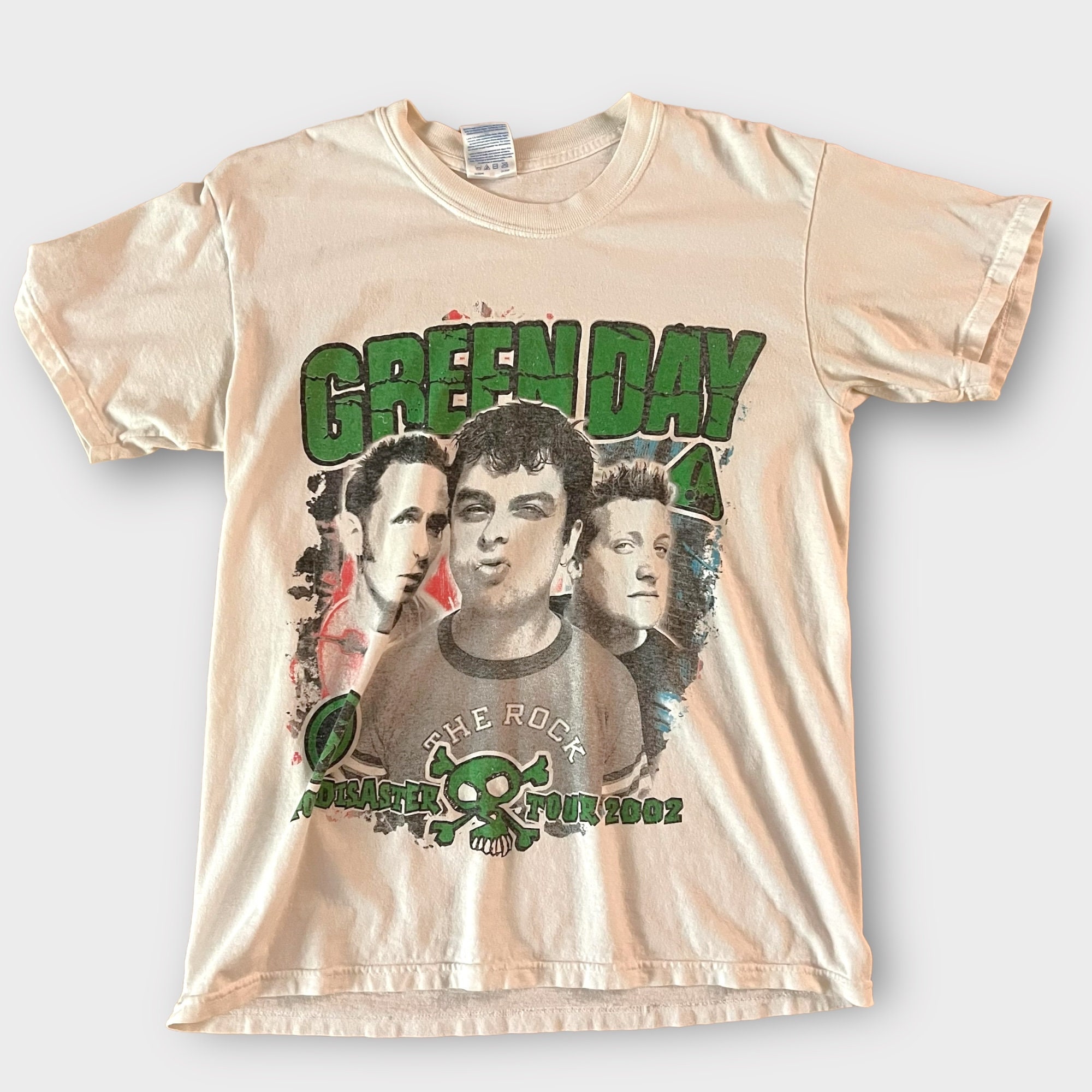 2002 Green Day With Blink 182 Vintage Tour Band Rock Tee 2002 Green Day With Blink 182 Vintage Tour Band Rock Tee